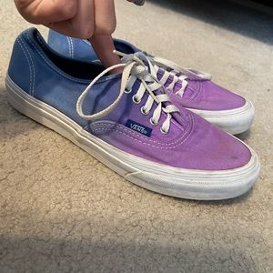 Blue and purple vans size 8